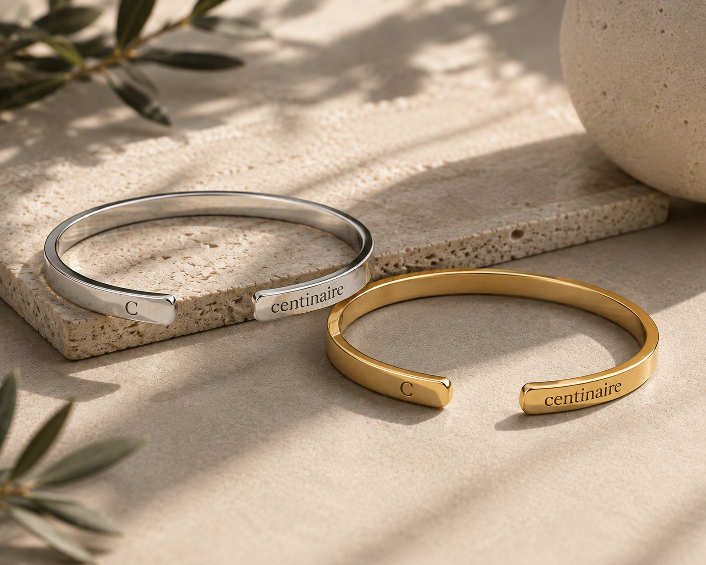 Pulseira prateada Centinaire